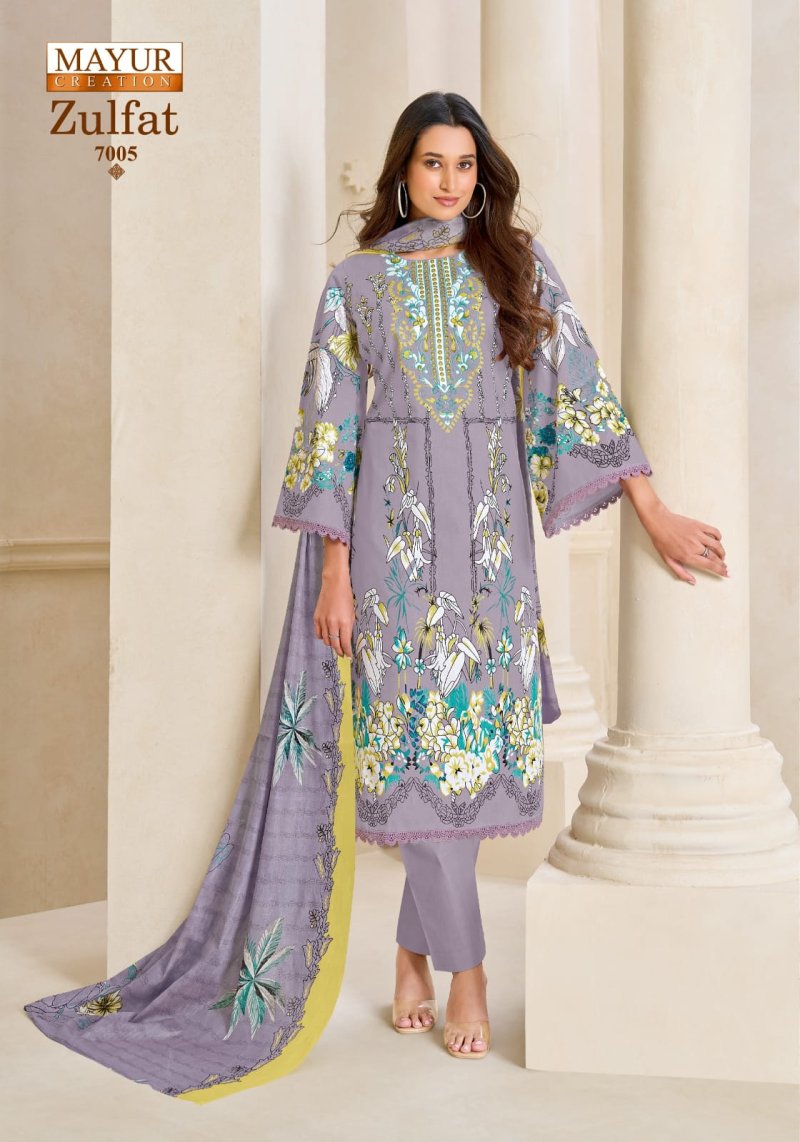 Zulfat Vol 7 By Mayur Cotton Printed Dress Material 